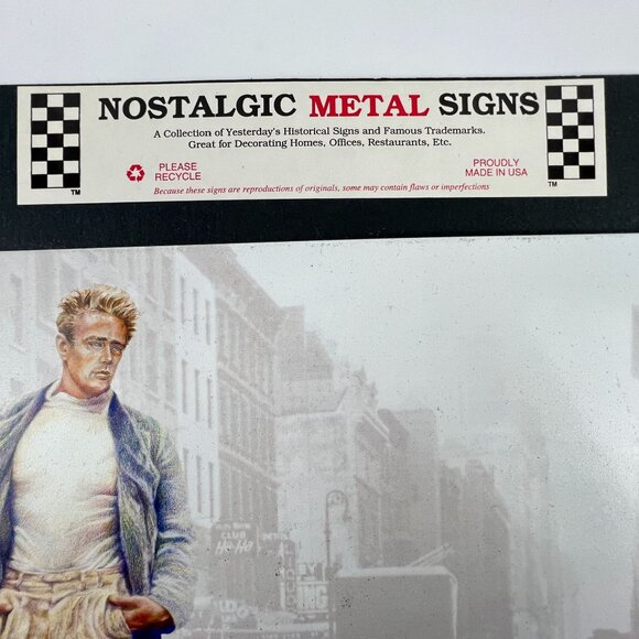Vintage James Dean Metal Tin Poster Retro New York City by Nostalgic Metal Signs - Picture 2 of 5